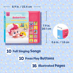Pinkfong Bebefinn 10-buttons closeup showcases interactive play and quick sound feedback