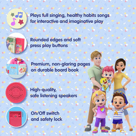 Pinkfong Bebefinn Bath Song page highlights bath-time routines with lively melodies
