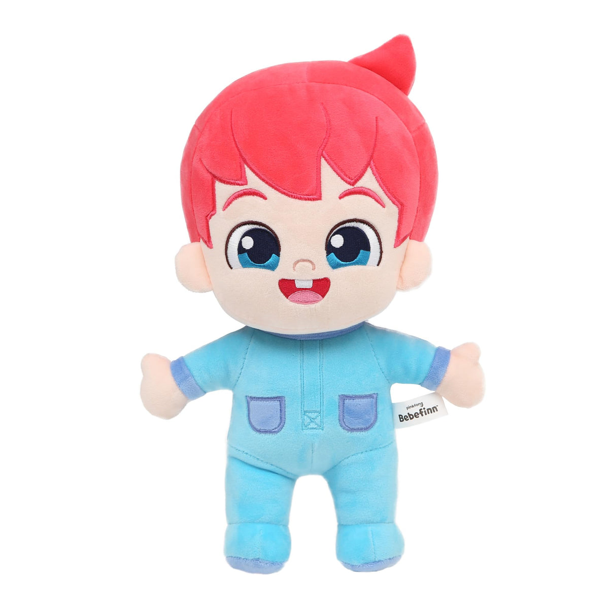 Pinkfong Bebefinn plush with embroidery details character charm for kids