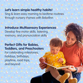Pinkfong Bebefinn Potty Party page shows supportive potty routine cues