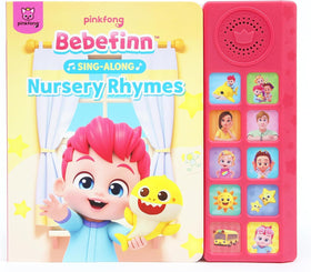 Pinkfong Bebefinn sound book cover with playful characters for early learning