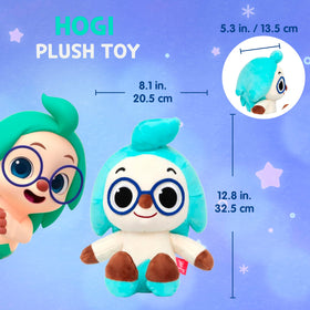 Pinkfong Hogi fabric detail emphasizes soft texture ideal for gentle touch.