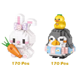Pinkiwine duck penguin blocks offer colorful building fun and education-like play.