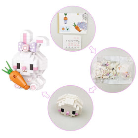 Pinkiwine Easter chick blocks encourage creative building for kids and teens.