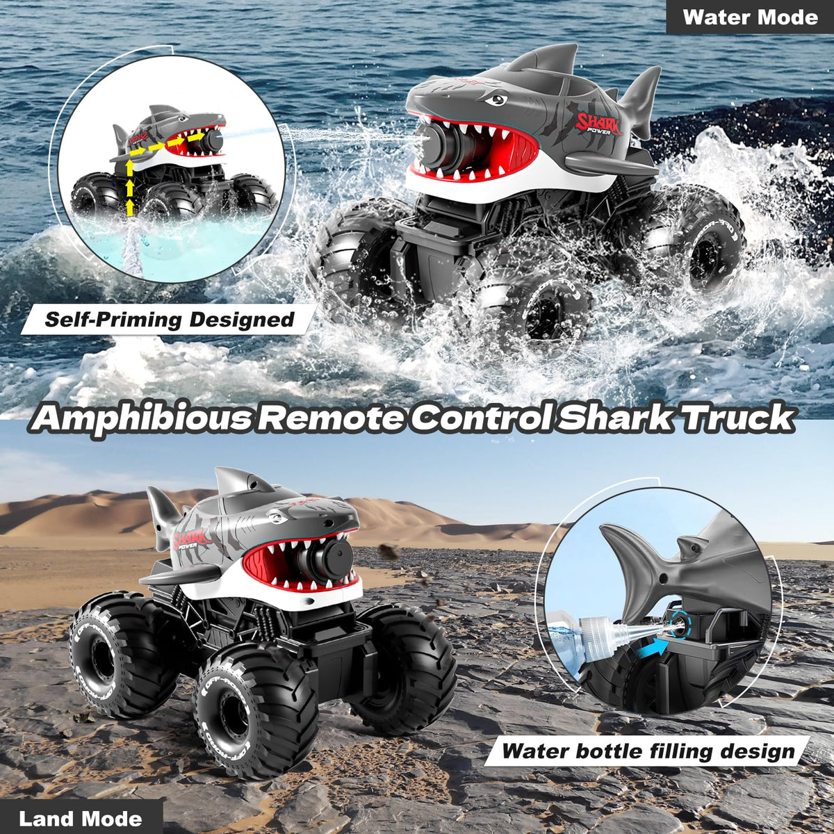 pinkking Dual-battery RC Car runs up to 60 minutes per charge.