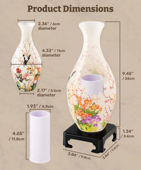 Pintoo 3D Puzzle Vase assembly locks without glue for immediate display