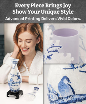 Pintoo 3D Puzzle Vase with detachable water cup enables easy setup