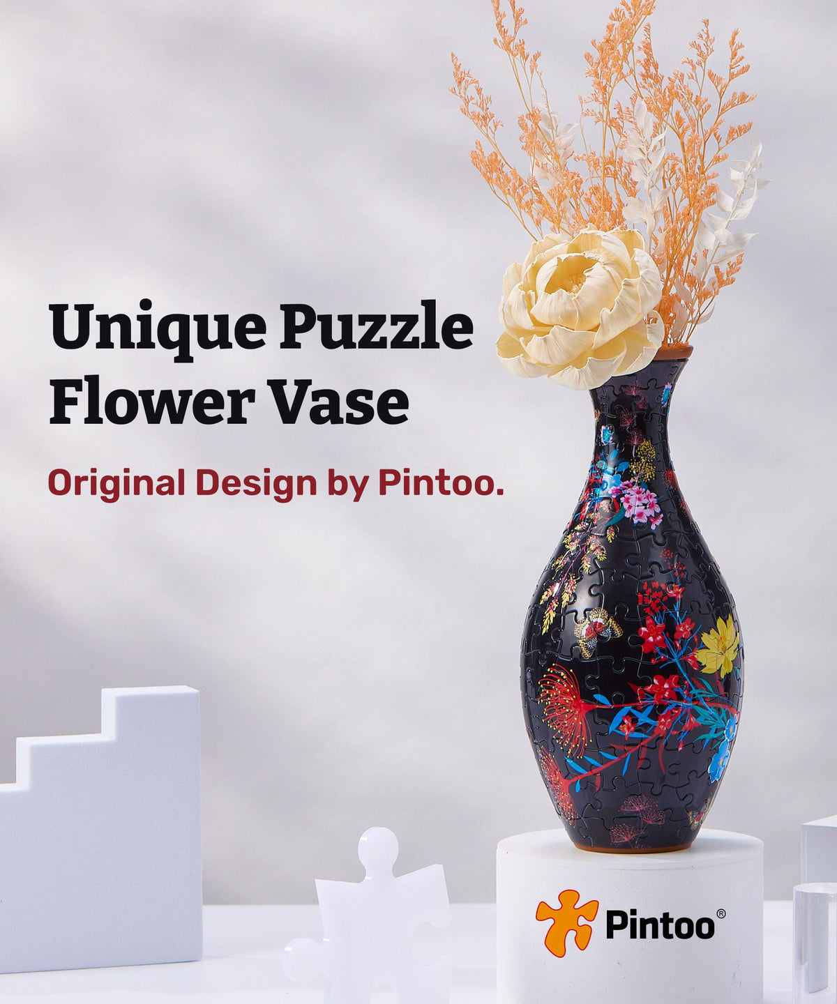 Pintoo 3D puzzle vase water cup detachable highlights practical hydration