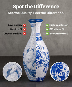 Pintoo puzzle vase with stand included for stable display
