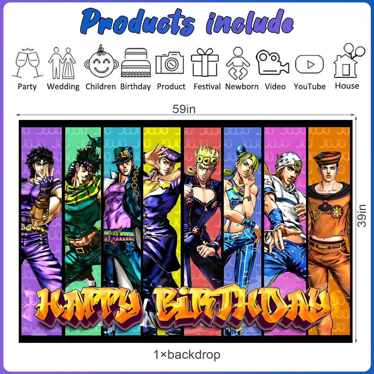 PINUO JoJo cake topper adds stylish focal point to birthday cake