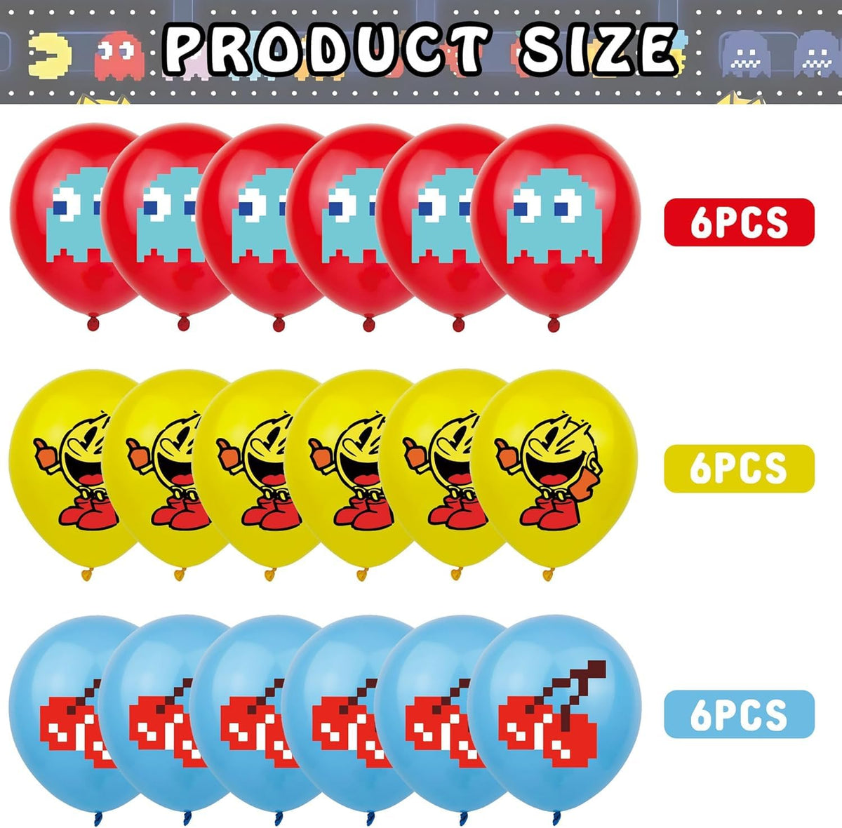 PINUO Pac Ghost cupcake toppers brighten treats with Pacman flair