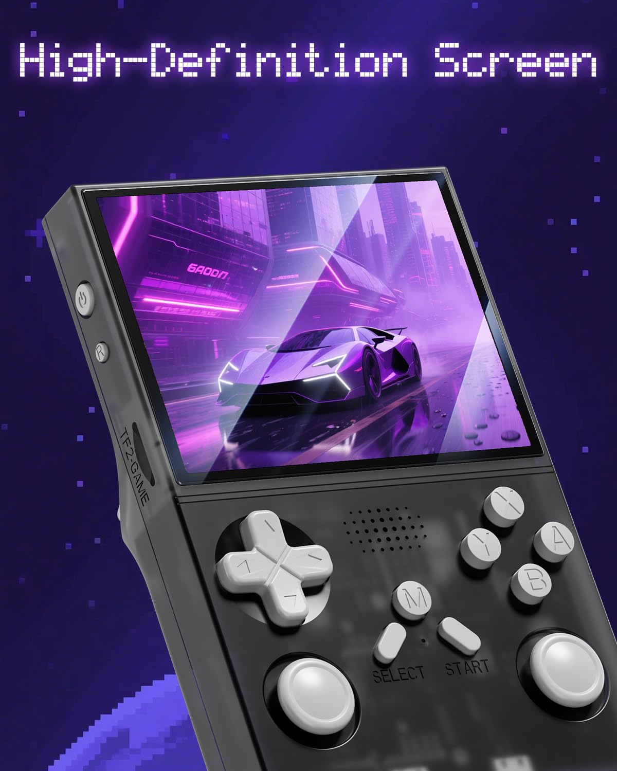 Built-in 128GB card for instant retro game access on PINVOK R40.