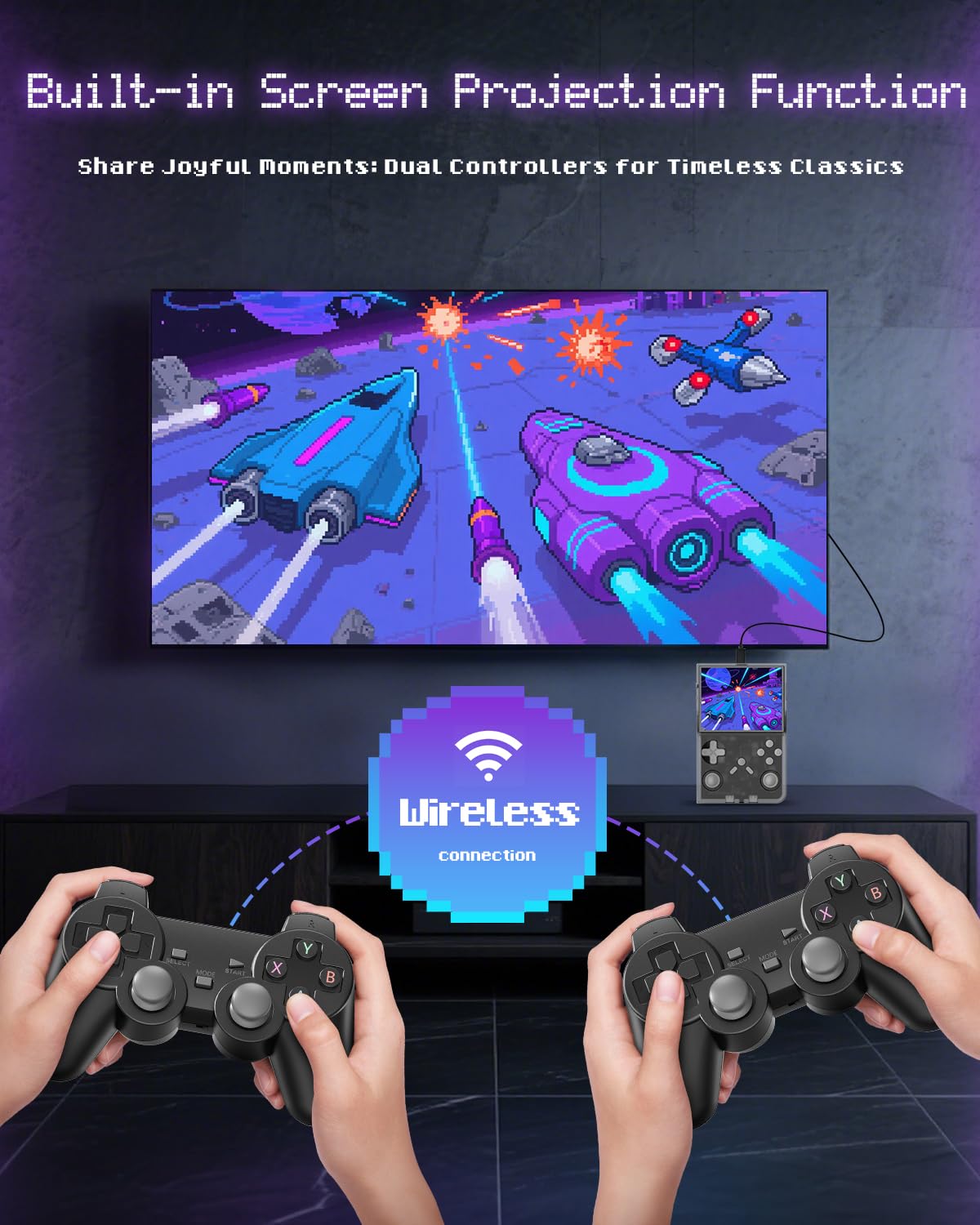 Intuitive controls on PINVOK R40 for quick menus and saves.