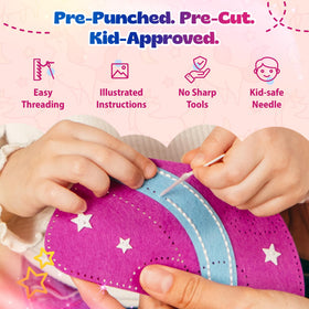 Pinwheel Crafts colorful-embroidery-floss offers safe, soft threads for tiny hands.