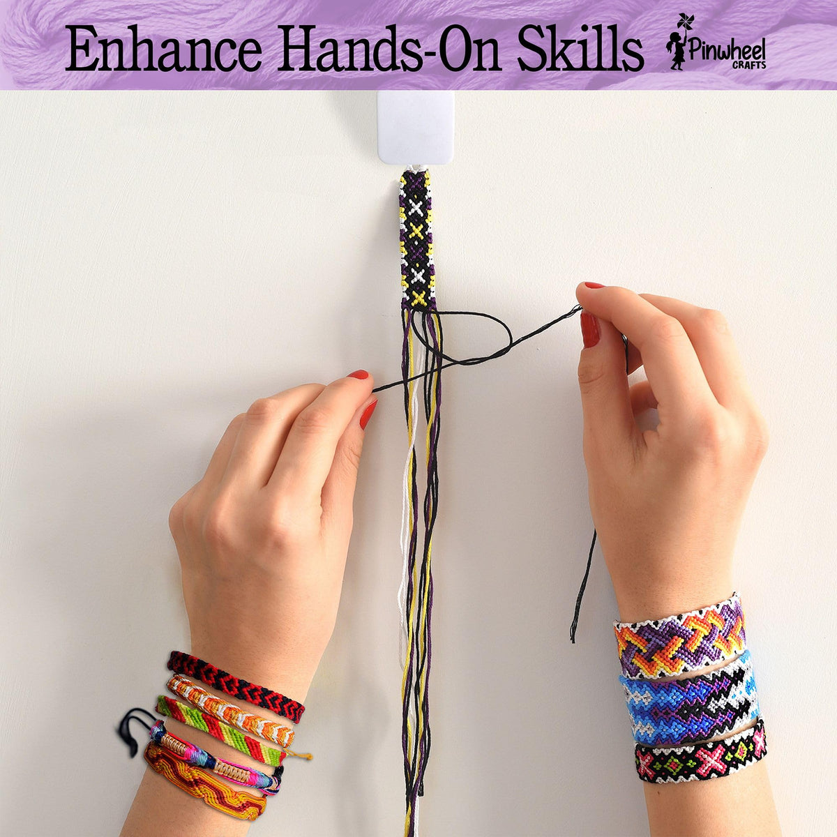 Pinwheel Crafts finished bracelets variety showcases kit potential