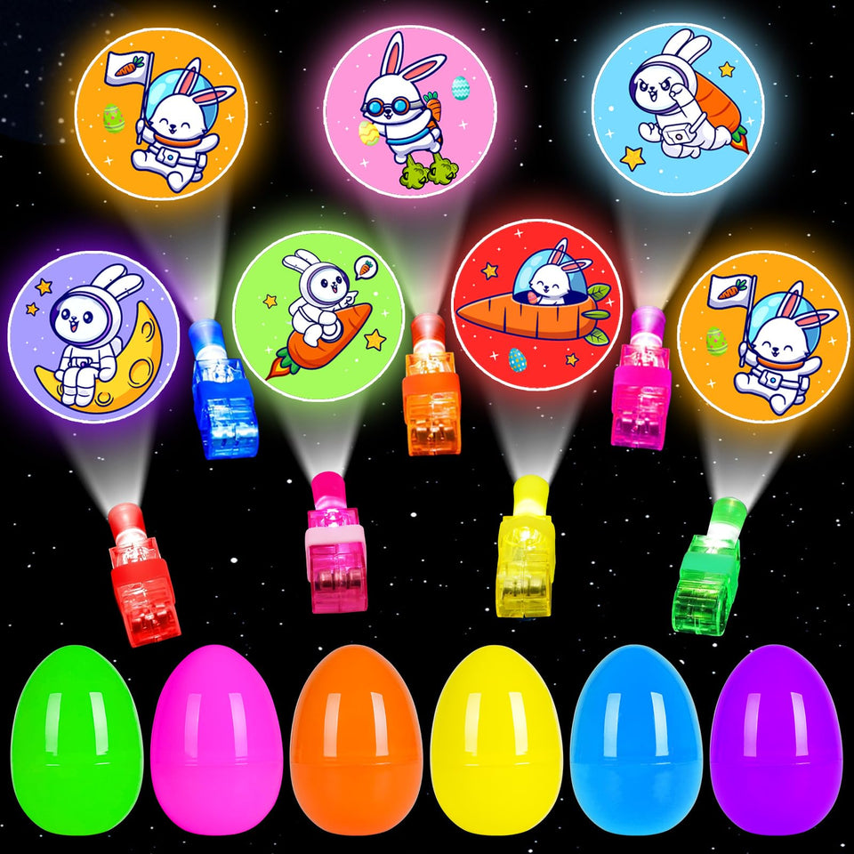 PIONJOY 24-pack Easter eggs fillers shown in bright colors for baskets and hunts.