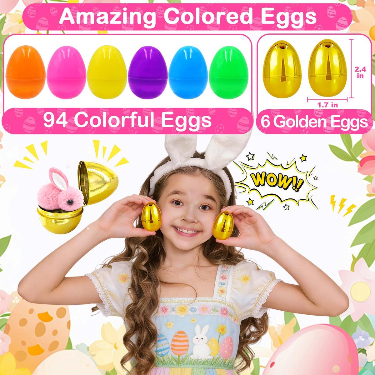 PIONJOY Easter egg hunt-ready eggs for parties and classroom activities