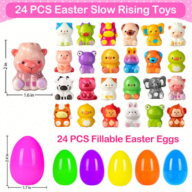PIONJOY Easter egg slow-rise toy close-up, showcasing colorful squishy texture.