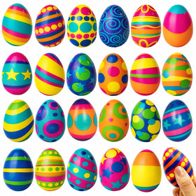 PIONJOY Easter eggs slow rising squishies in a 24-pack for party favors