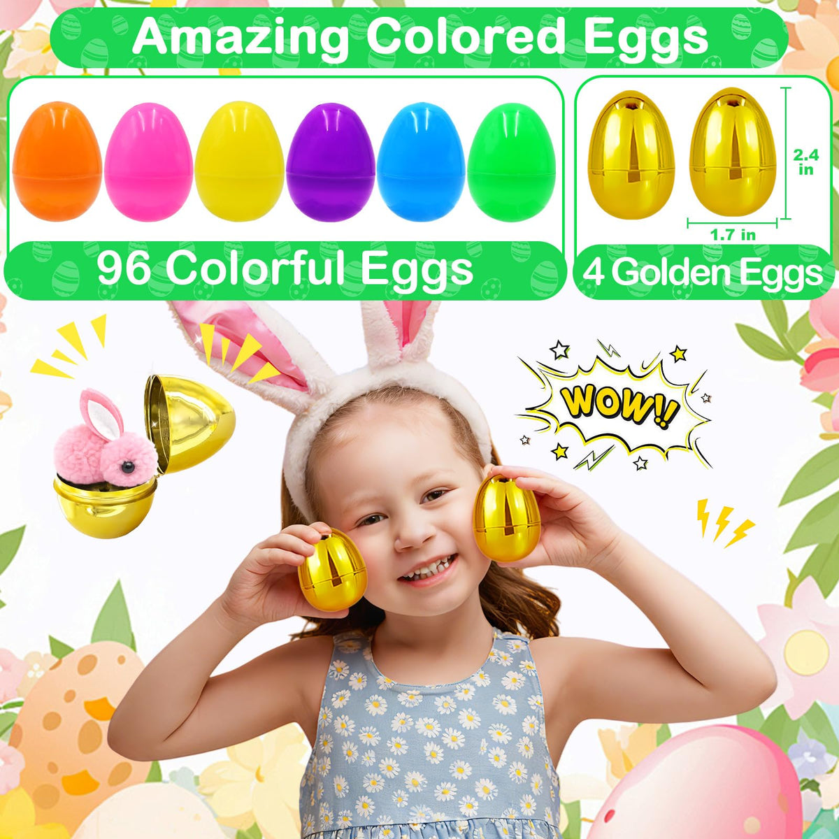 PIONJOY four shiny golden eggs hidden as special prizes