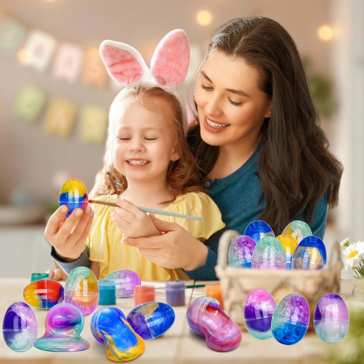 PIONJOY Galaxy Slime Egg squishy visuals invite sensory play.