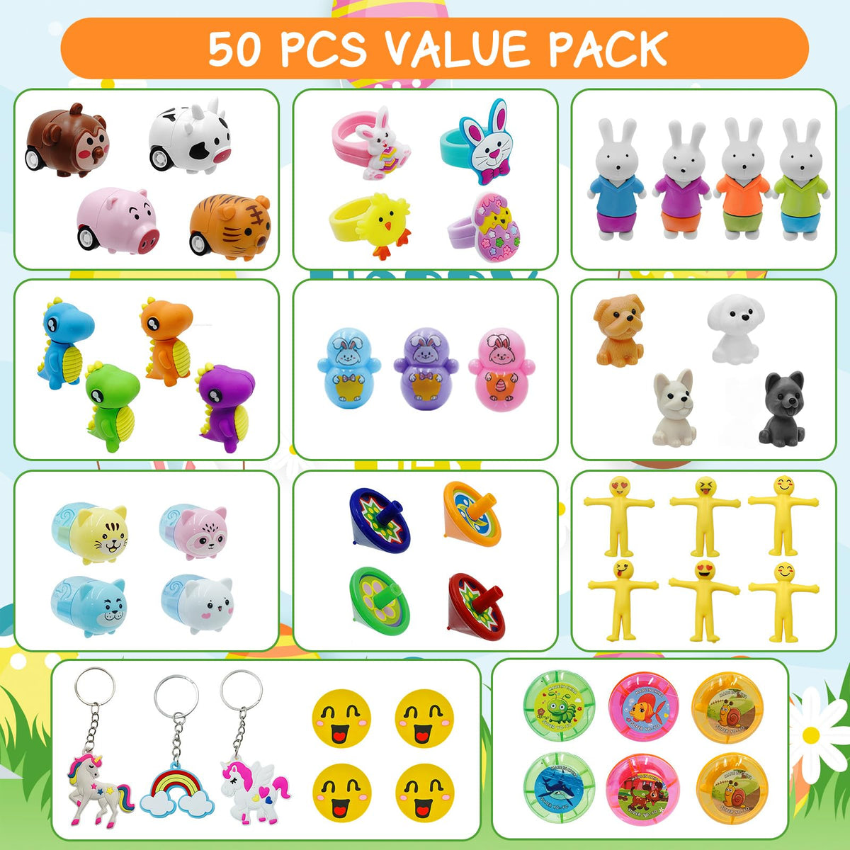 PIONJOY golden egg surprise hidden among vibrant eggs for added hunt excitement.
