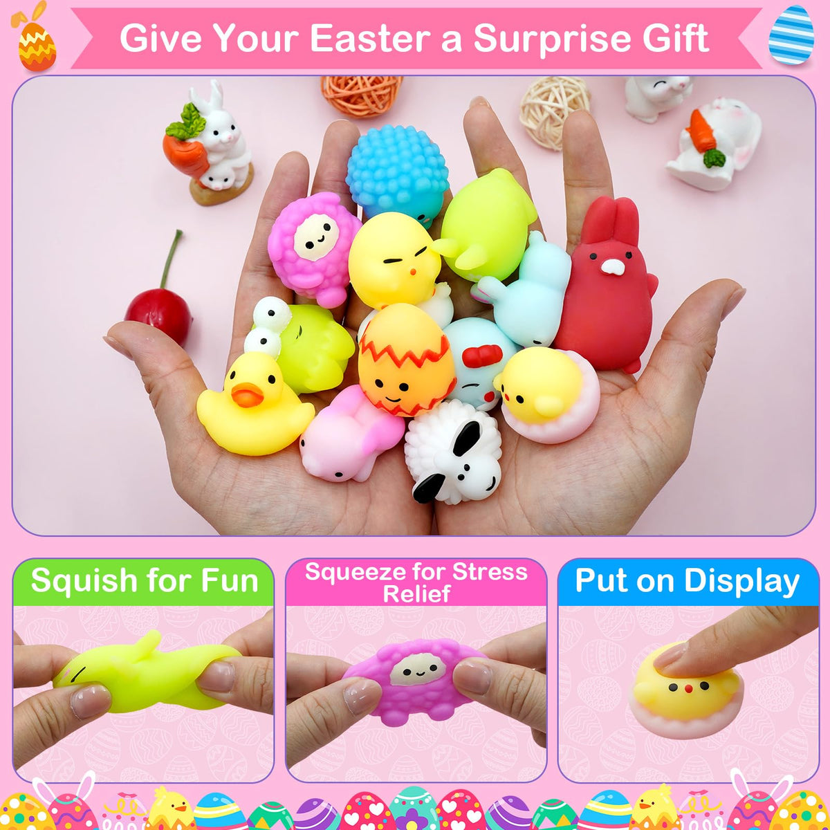 PIONJOY grass basket decor filler enhances Easter displays