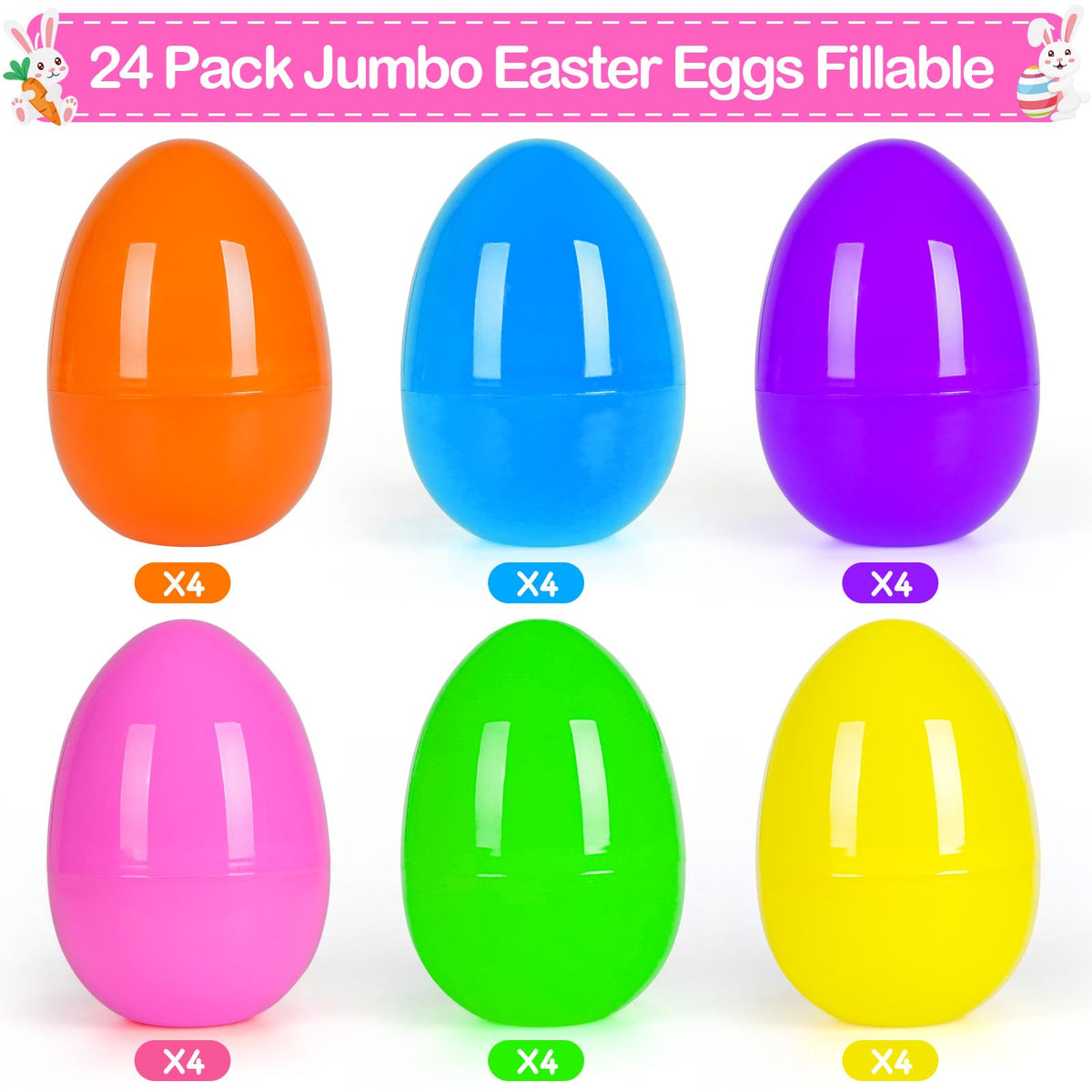 PIONJOY jumbo Easter egg multi-color, ideal for classroom rewards and hunts.