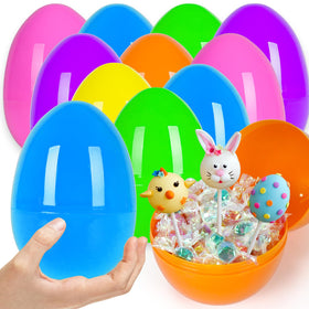 PIONJOY jumbo Easter egg orange, open and close for easy access during hunts.