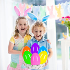 PIONJOY jumbo Easter egg pink, great for gifting and decorating.
