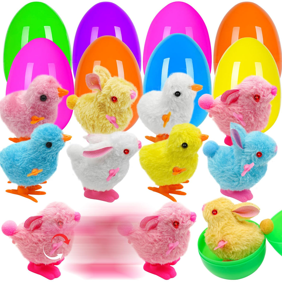 Pionjoy jumbo Easter egg with wind-up bunny for lively hunts.