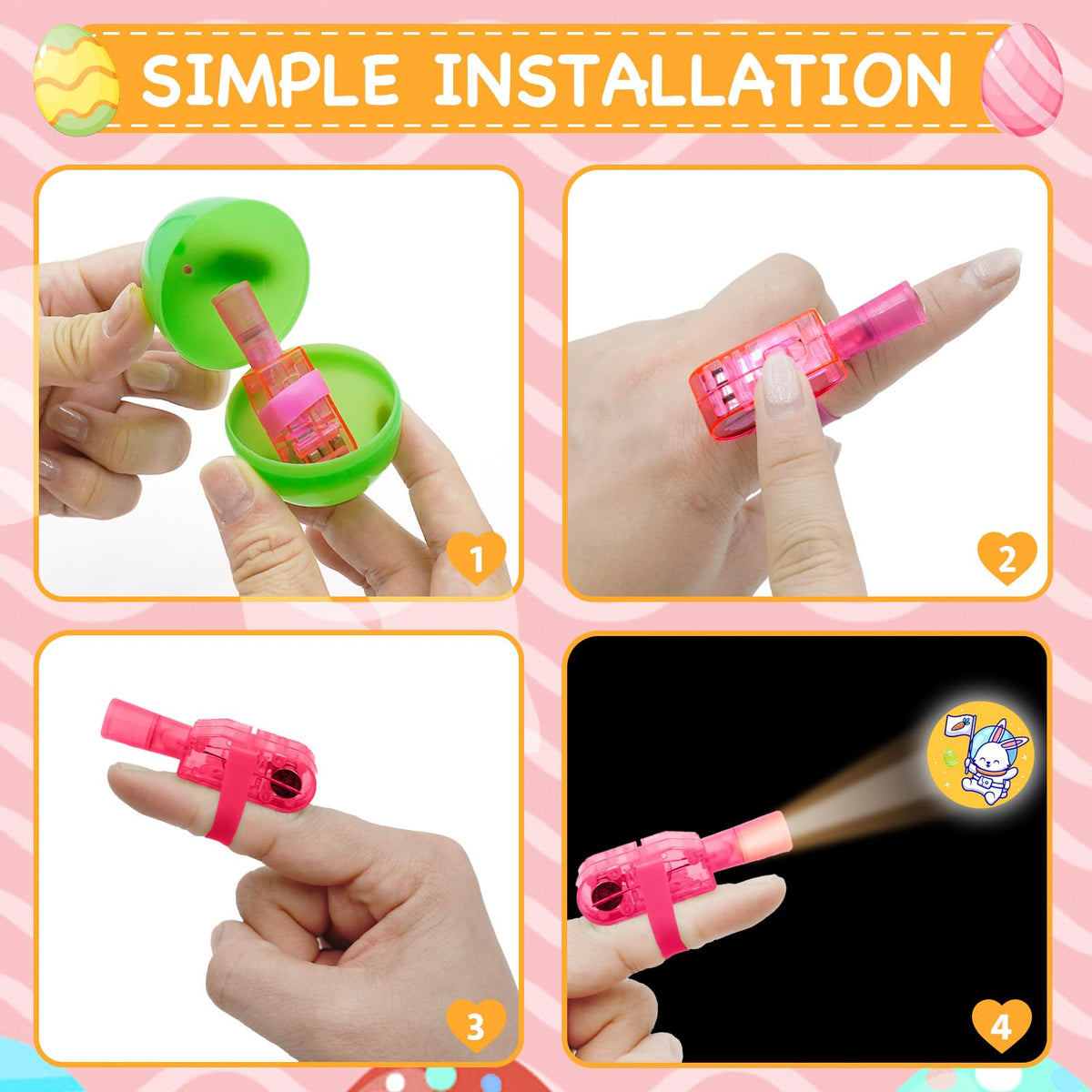PIONJOY Bunny Astronaut egg fillers create memorable keepsakes and surprises.