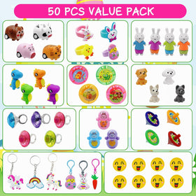 PIONJOY Prefilled Easter Eggs with Toys, colorful party favors