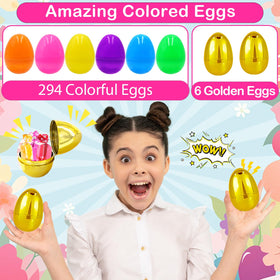 PIONJOY seven colors Easter eggs offer vibrant decorations and playful hunts.