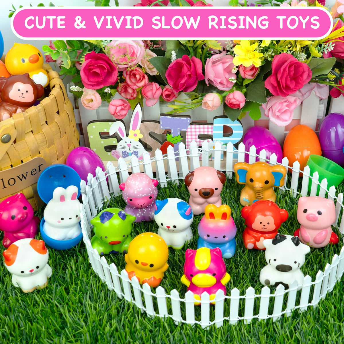 PIONJOY slow-rise toy inside egg, tactile and soothing for little hands.