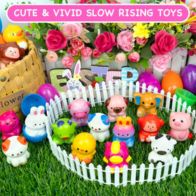 PIONJOY slow-rise toy inside egg, tactile and soothing for little hands.