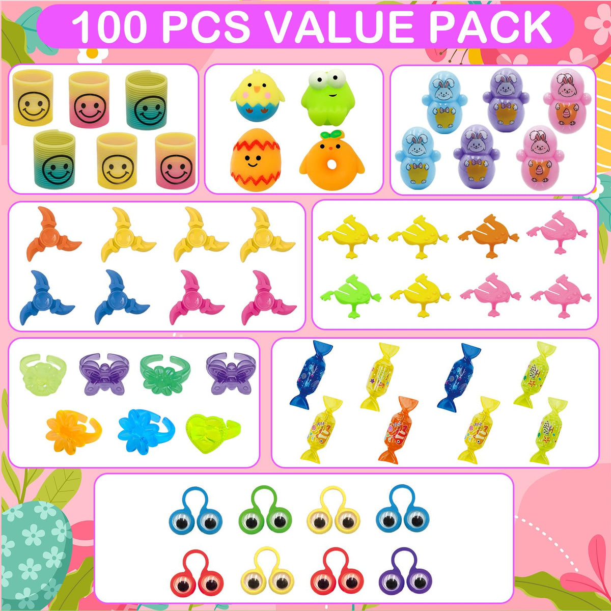 PIONJOY Surprise Golden Egg with assorted toys adds varied play options.
