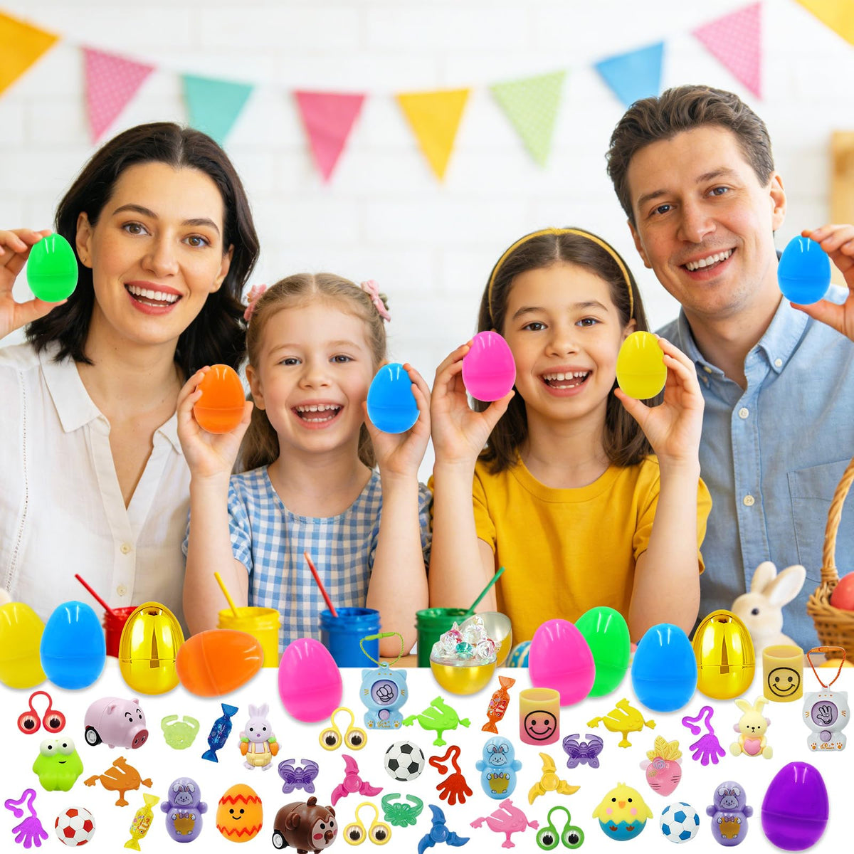 PIONJOY Surprise Golden Egg colorful shells with smooth edges for safe handling.