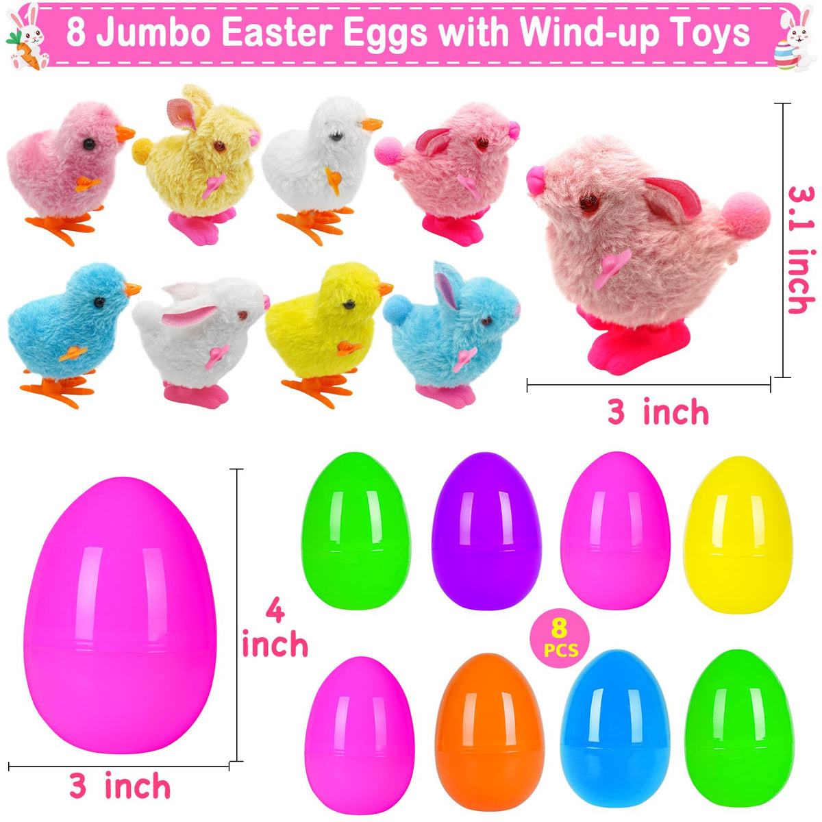 Pionjoy wind-up bunny inside egg demonstrates battery-free, active play.