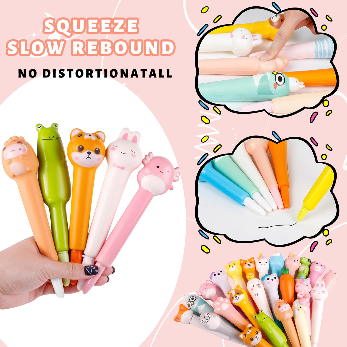 Pipigaty kawaii pens with plush grip for comfortable writing sessions.