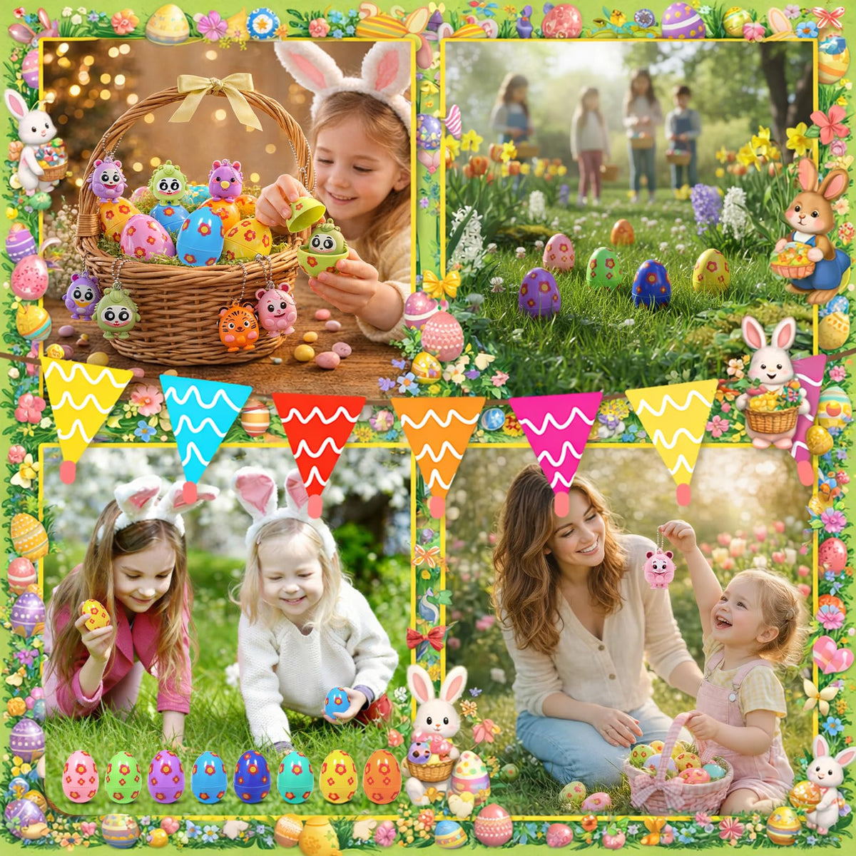 Pistroy prefilled eggs designed for Easter egg hunts indoors or outdoors