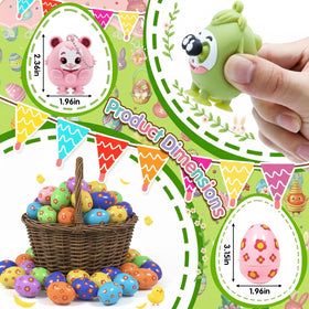 Pistroy kid-friendly plastic eggs with silicone toys for play