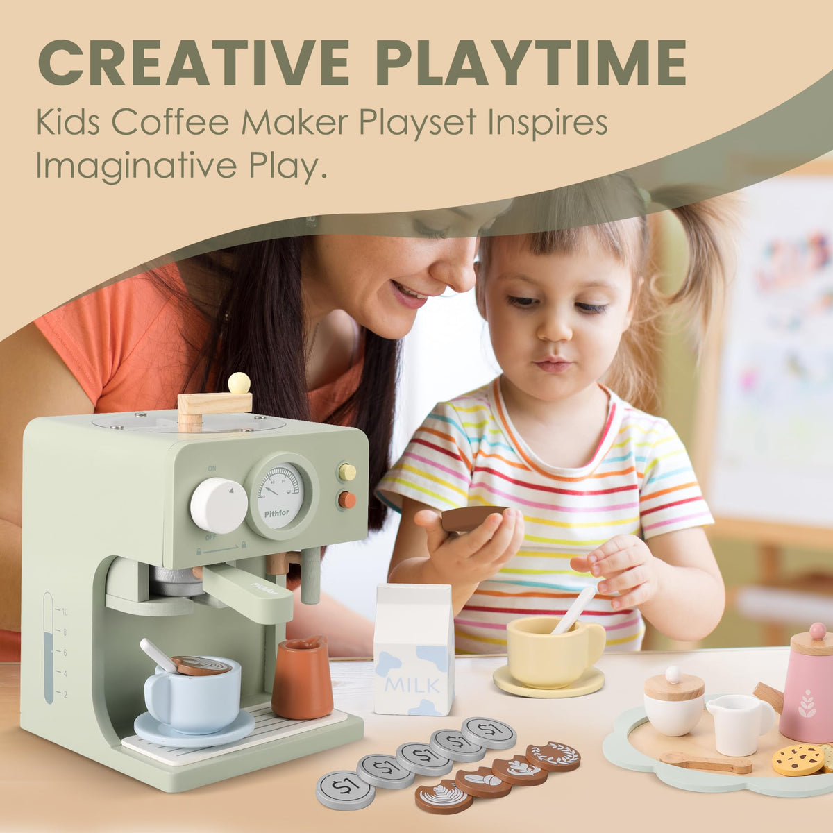 Pithfor quality wood and smooth finish provides tactile satisfaction during play.