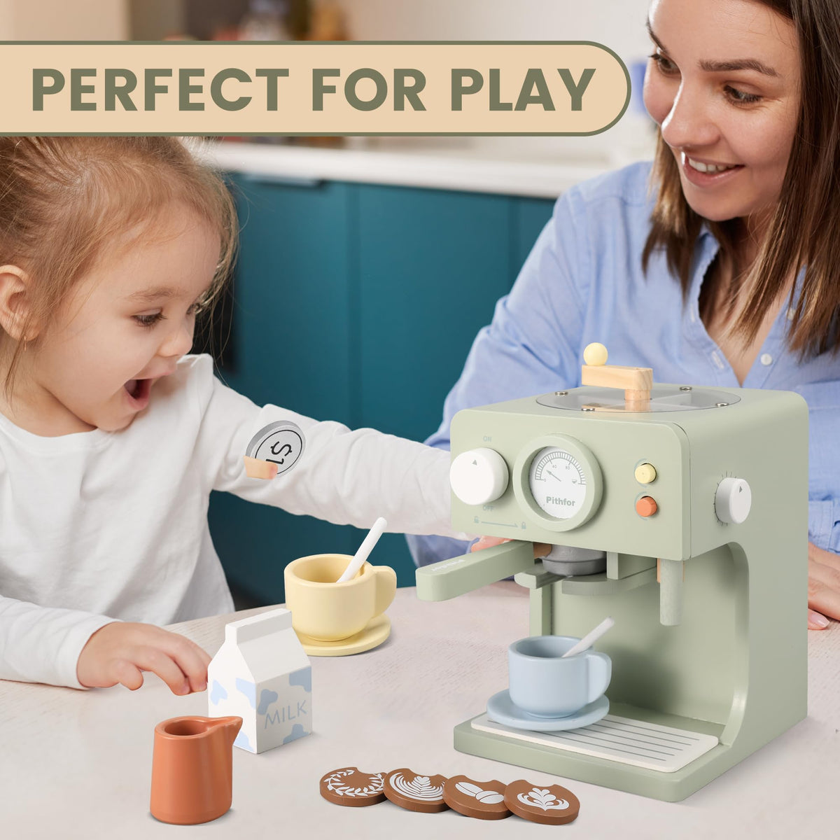 Pithfor imaginative play set inspires creativity and language through role play.