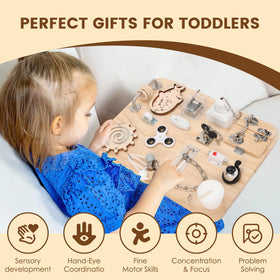Pithfor Montessori activity board makes a thoughtful gift for curious kids.