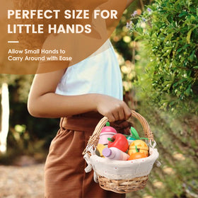 Pithfor Picnic Playset pieces store neatly in the basket after play