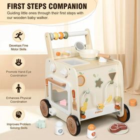 Pithfor pretend kitchen playset with faucet, stove, and utensils for imaginative cooking.