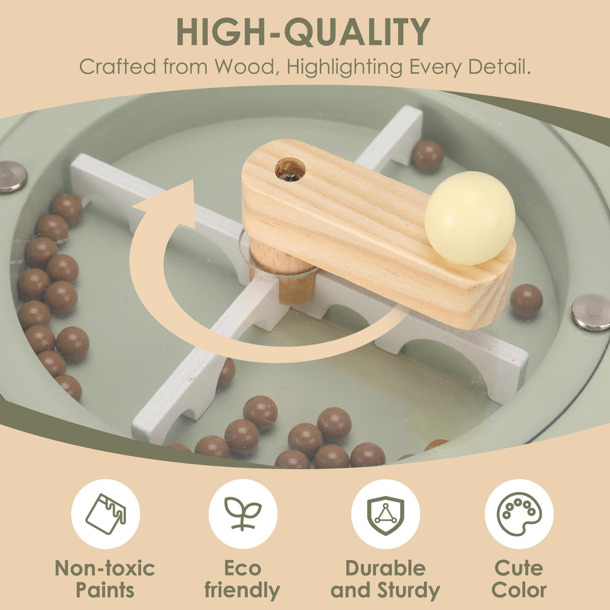 Pithfor wooden coffee maker toy with filter and cups supports roleplay café games.
