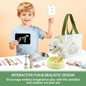 Pithfor wooden doctor kit X-ray cards for playful diagnosis practice.