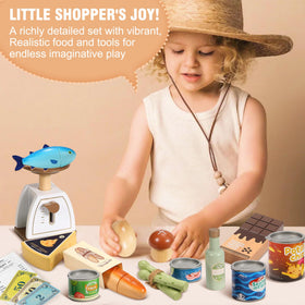Pithfor wooden chocolate piece adds treat-focused moments to pretend shops and kitchen play.
